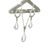 Conjunto Colar + Brinco Folheado a prata - Gota pérola com borda Click