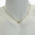 Conjunto Colar + Brinco Folheado a Ouro - Coração de vidro pequeno (Cristal) - comprar online