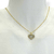 Colar Banhado Dourado - Coração pequeno cravejado - comprar online