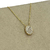 Colar Folheado a Ouro - Oval com micro zircônia cravejado