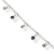 Pulseira Folheado a Prata - Mini olho grego azul + strass na internet