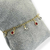 Pulseira Folheado a Ouro - Mini tiffany Rubi + strass - comprar online