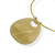 Gargantilha Bijuteria - Pedra oval grande (Creme) na internet