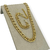 Conjunto Colar + Pulseira Banhado Dourado - Corrente groumet pequena dupla
