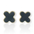 Brinco Banhado Dourado - Trevo chapado (Preto) - comprar online