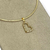 Choker Gargantilha Folheado a Ouro - Coração de lado cravejado