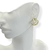 Brinco Banhado Dourado - Concha grande listrado - Rosana Bijoux 