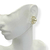 Brinco Banhado Dourado - Metade flor riscada com meio liso - Rosana Bijoux 
