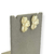 Brinco Banhado Dourado - Metade flor riscada com meio liso