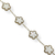 Pulseira Aço Inox Dourado - 5 Flores (Branco) na internet