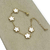 Pulseira Aço Inox Dourado - 5 Flores (Branco)