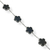 Pulseira Aço Inox Prata - 5 Flores (Preto) na internet