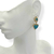 Brinco Bijuteria Dourado - Pino oval + coração Pontudo azul - Rosana Bijoux 