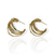 Brinco Argola Folheado a Ouro - 4 Linhas lisas + 4 linhas cravejadas na internet