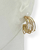 Brinco Argola Folheado a Ouro - 4 Linhas lisas + 4 linhas cravejadas - comprar online