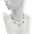 Colar Duplo Aço Inox Dourado - Borboleta Branco - Rosana Bijoux 