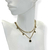 Colar Duplo Aço Inox Dourado - Trevo + 4 pontas Preto - Rosana Bijoux 