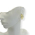 Brinco Banhado Dourado - Metade leque riscado - Rosana Bijoux 
