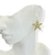 Brinco Banhado Dourado - Estrela média trabalhada - Rosana Bijoux 