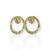 Brinco Banhado Dourado - Pino oval com oval vazado na internet