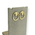 Brinco Banhado Dourado - Pino oval com oval vazado