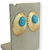 Brinco Bijuteria Dourado - Shape oval Azul