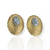 Brinco Bijuteria Dourado - Shape oval Branco na internet