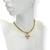 Colar Banhado Dourado - Corrente veneziana + Pássaro Cravejado colorido - Rosana Bijoux 