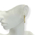 Brinco Banhado Dourado - Strass boreal + longo riscado - Rosana Bijoux 