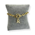 Pulseira Banhada Dourado - Corrente com fecho alternância letra R - Rosana Bijoux 