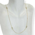 Colar Longo Folheado a ouro - Corrente fio + Tiffany (Transparente) - comprar online
