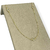 Colar Longo Folheado a ouro - Corrente fio + Tiffany (Transparente)
