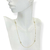 Colar Longo Folheado a ouro - Corrente fio + Tiffany (Transparente) - Rosana Bijoux 