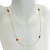 Colar Longo Folheado a ouro - Corrente fio + Tiffany (Rubi) - comprar online