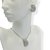 Conjunto Colar + Brinco Bijuteria Prata - Concha caracol média riscada - Rosana Bijoux 