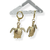 Brinco Banhado Dourado - Tartaruga pendurada click