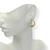 Brinco Banhado Dourado - Forma orgânica com textura - Rosana Bijoux 