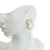 Brinco Banhado Dourado - Forma orgânica aberta com textura - Rosana Bijoux 
