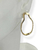 Brinco Banhado Dourado - Circulo largo vazado orgânico grande - comprar online