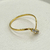 Anel folheado a ouro - 3 strass na internet