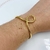 Bracelete folheado a ouro - Minimalista Braided