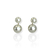 Brinco 2 Pontos Folheado a ouro - Bolinha Pérola e Pérola - comprar online