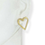 Brinco Banhado Dourado - Coração vazado metade liso metade trabalhado