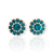 Brinco banhado - ponteira Grande - Turquesa - Rosana Bijoux 