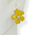 Brinco Flor Esmaltada Clavel com pérola