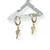 Brinco folheado a ouro - argolinha fina Chave - comprar online