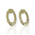 Brinco Banhado Dourado - Oval com textura - comprar online