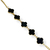 Colar Choker Banhado Dourado - Inspiração Virgínia 5 trevos (Preto) - comprar online