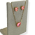 Conjunto Coração de acrílico folheado a ouro - ( Ping. G/ brinco P ) - Rosa - comprar online