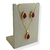Conjunto folheado a ouro - colar + brinco Gota com borda - Rubi - comprar online